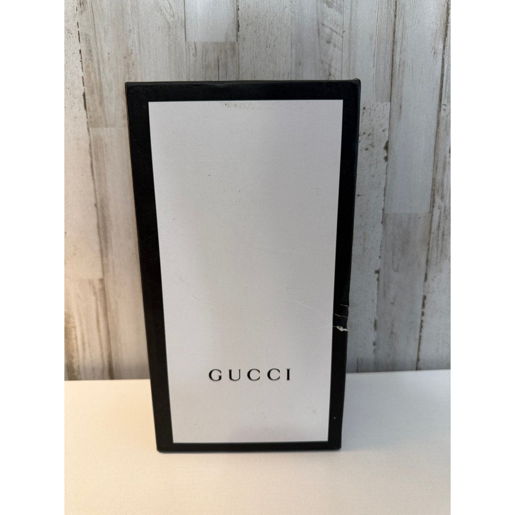 Gucci Black & White Logo Shoe Gift Storage Box With Lid Empty 12x6