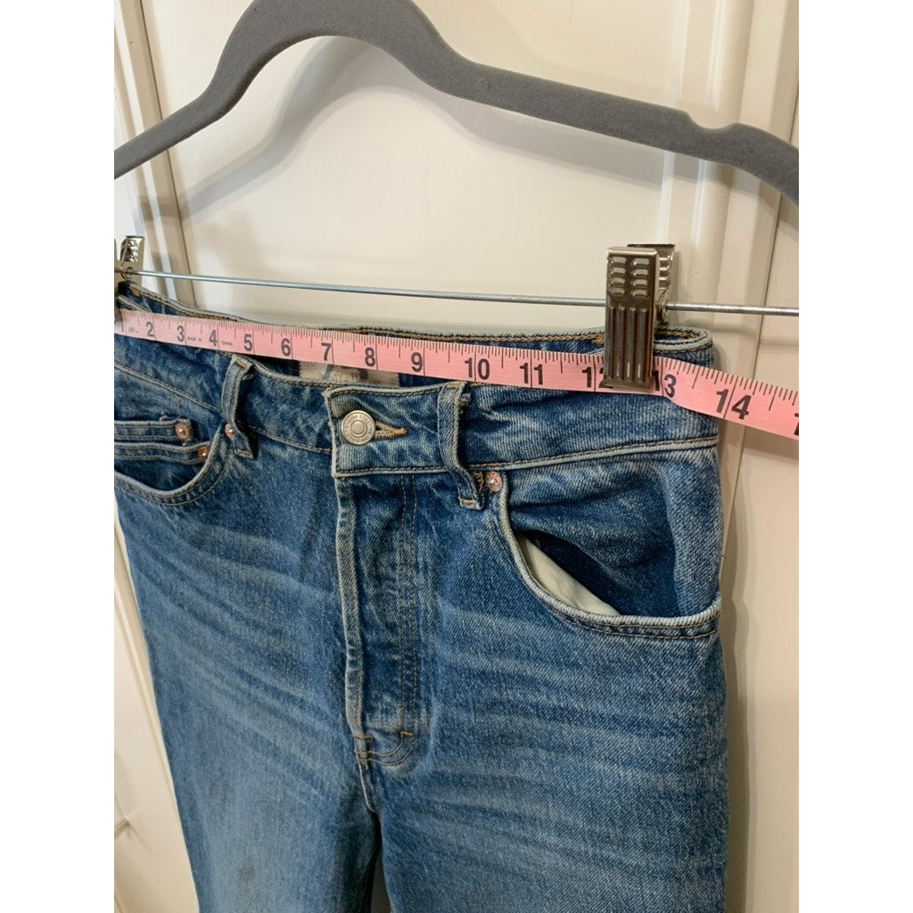 We The Free Jeans Women's High Waist Straight Leg Denim Jeans Blue Size 25