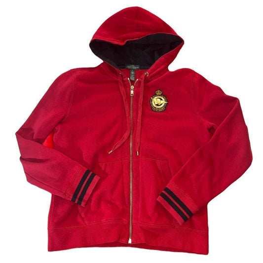 Lauren Ralph Lauren Red Zip Up Hoodie Size Small