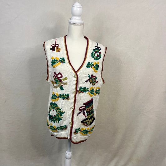 Vintage 90s Westbound Casual Women’s Large Sleeveless Christmas Sweater Vest