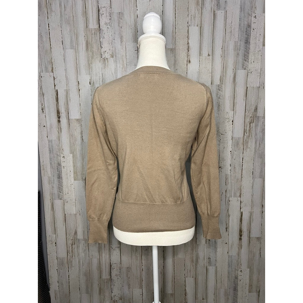 Banana Republic Women's Small Long Sleeve Beige Cardigan Sweater