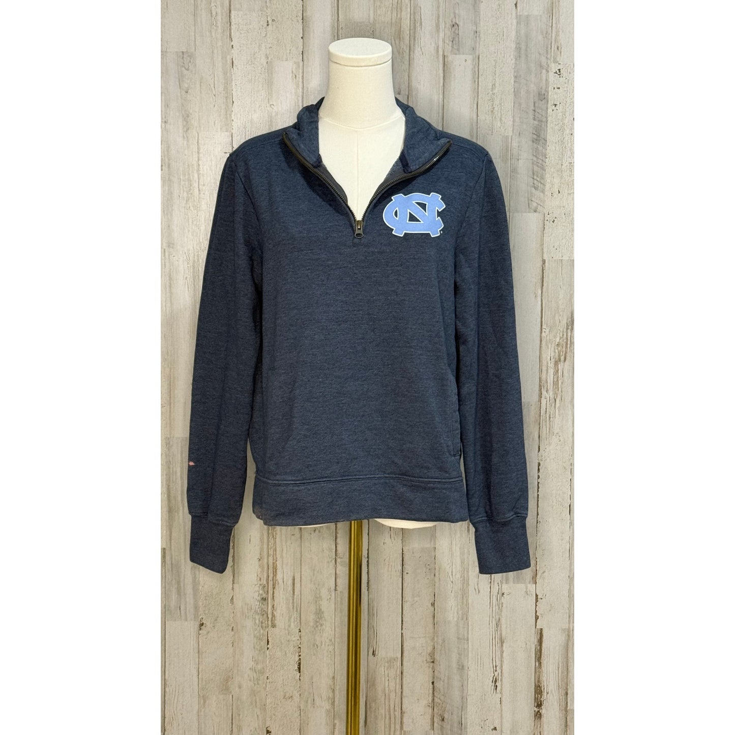 North Carolina Tar Heels Womnen's Quarter-Zip Sweatshirt Blue Size Medium