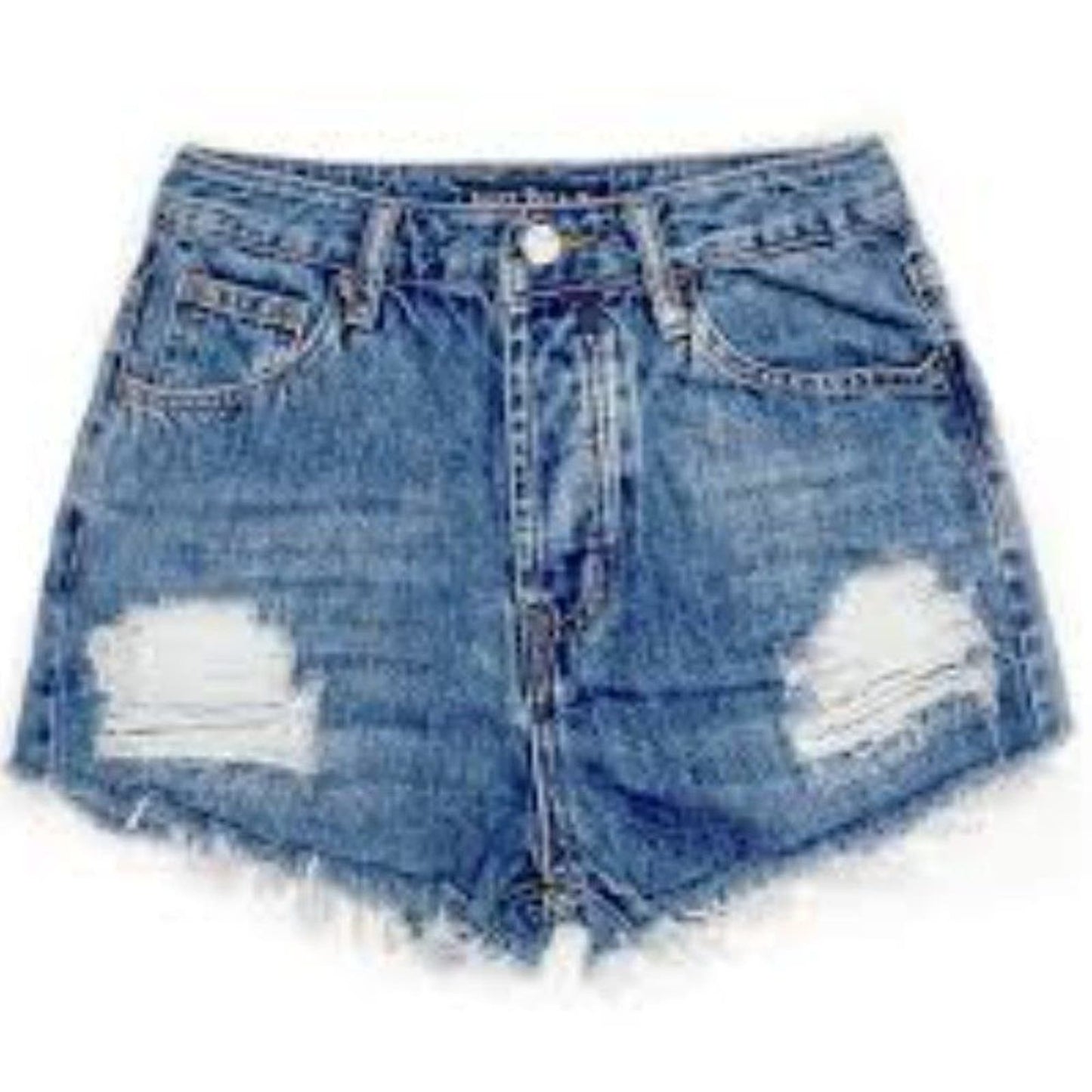 Bailey Ray & Co. Back Distressed High Waisted Denim Shorts - The Lucy - Size 2