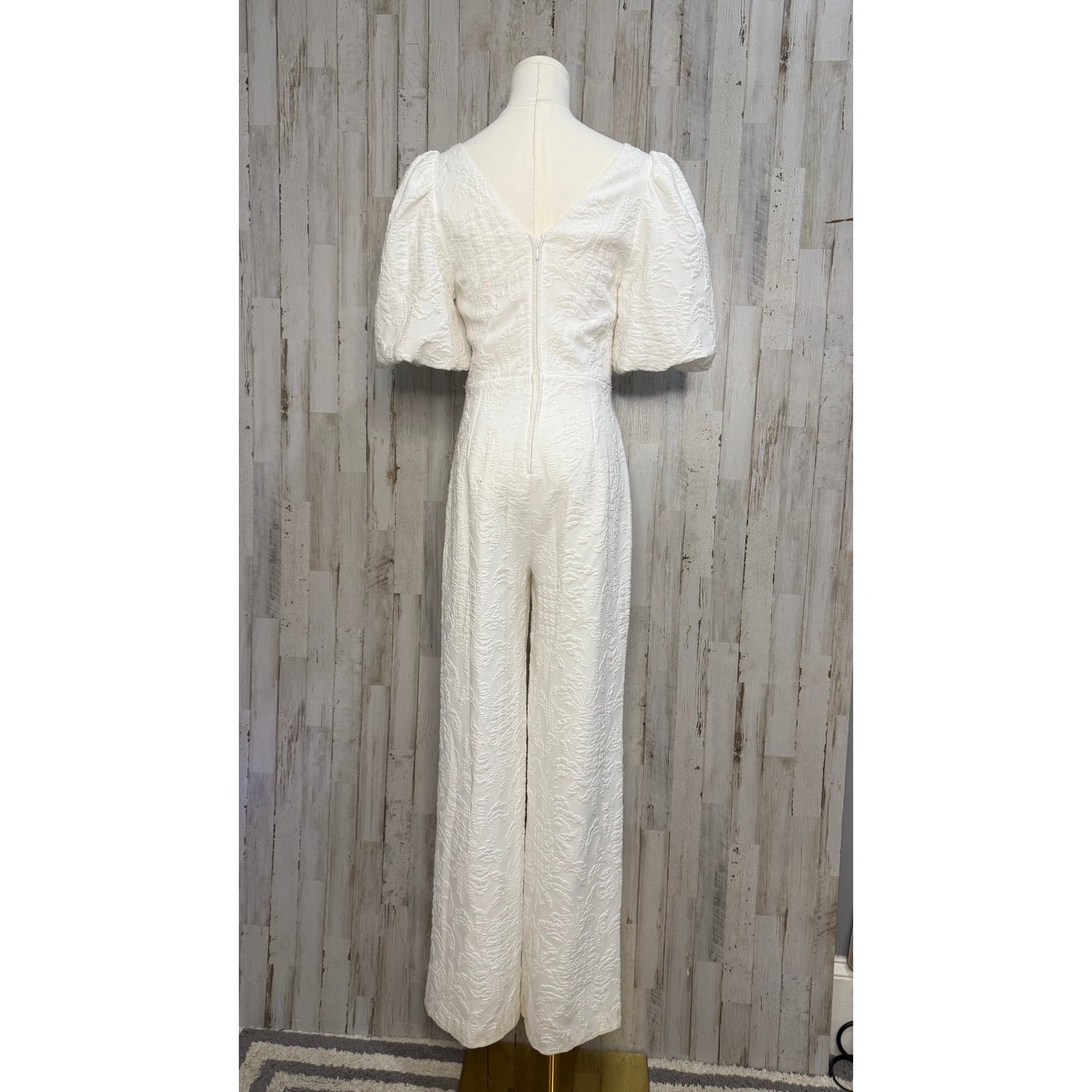 NWT Lilly Pulitzer White Jacquard Kirrabelle Short Sleeve Jumpsuit Size 00