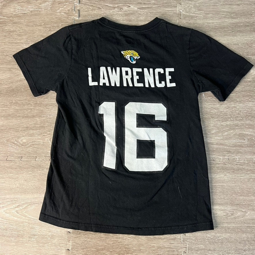 Jacksonville Jaguars Trevor Lawrence #16 Black T-Shirt Youth Medium