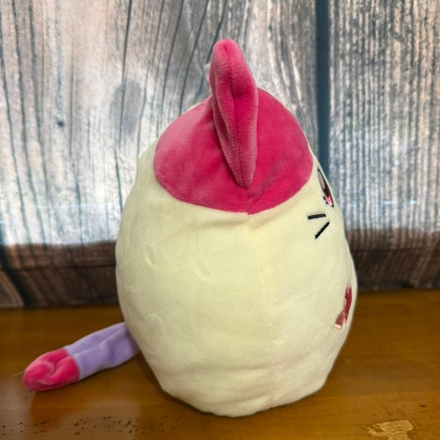 Squishmallows Valentine Tiffany Cat Plush Pink & Purple Calico 8"
