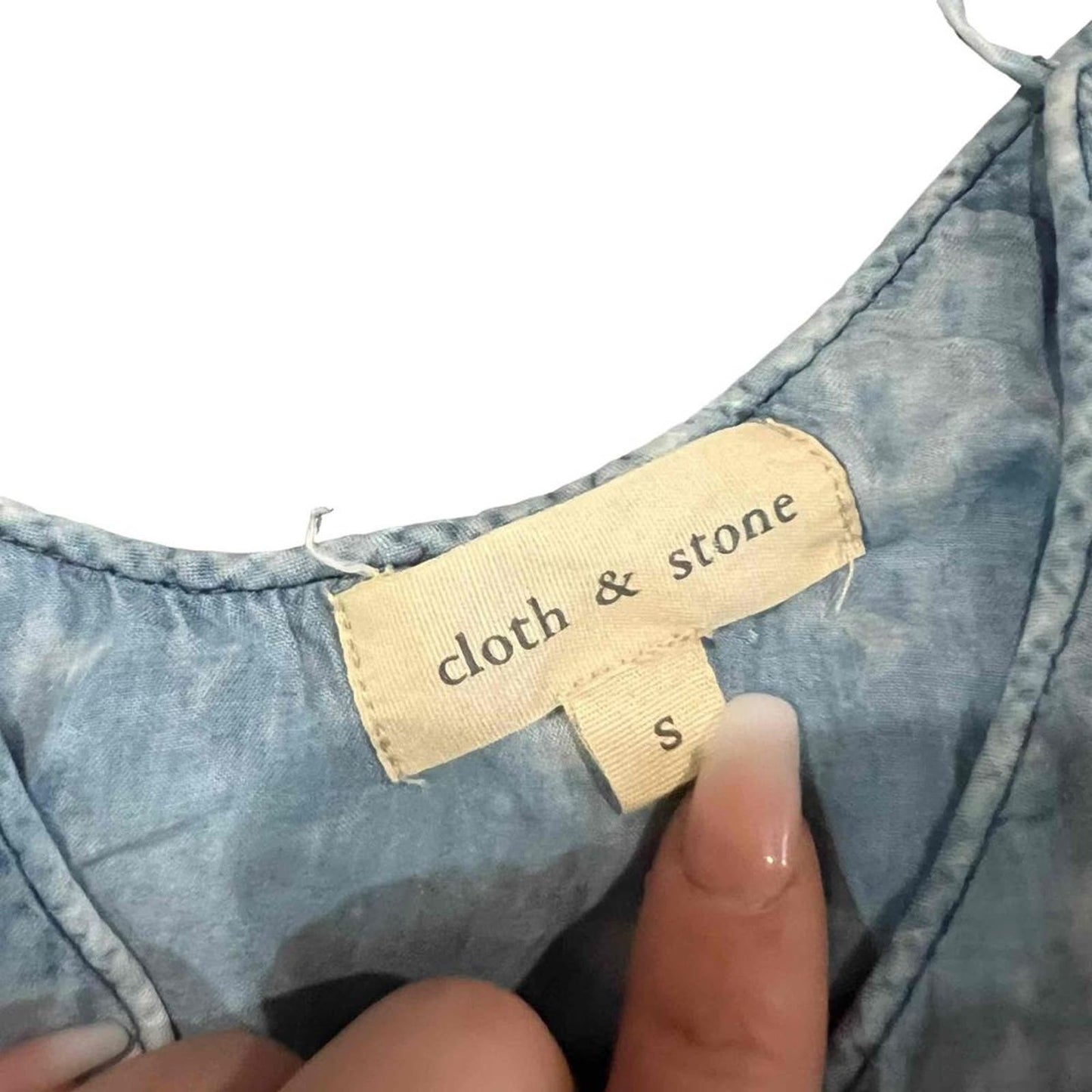 Cloth & Stone Anthropologie Adjustable Straps Scoop Neck Tie-Dye Tank Size Small