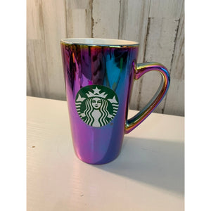 Starbucks 2022 Holiday Iridescent Rainbow Holographic Mug 16 oz Tall