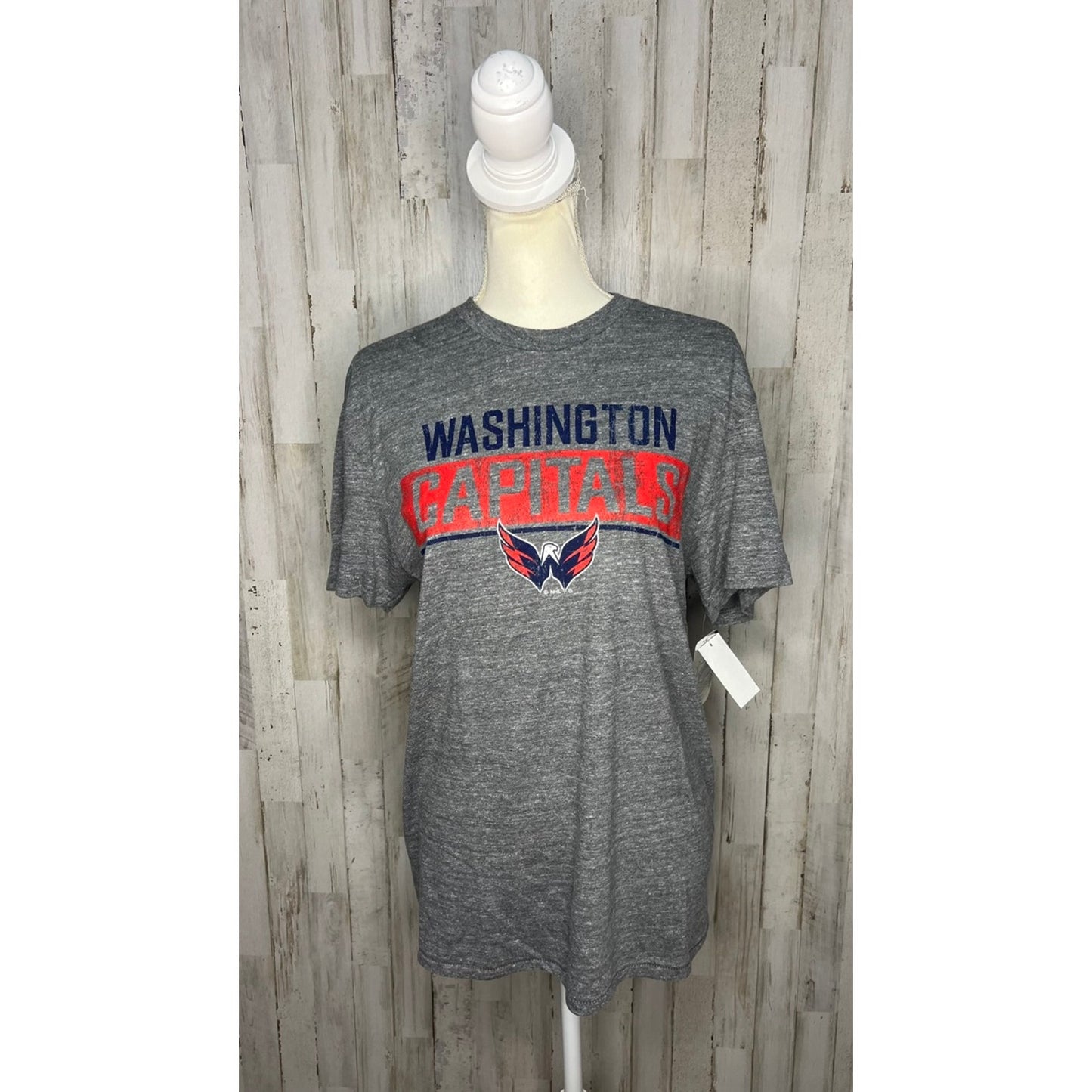 NWT Washington Capitals NHL Men's Size 2XL Gray Logo Tee Shirt