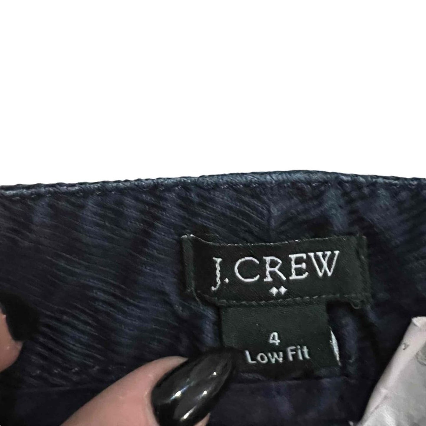 J.Crew Women's Black Low Fit Corduroy Bootcut Pants Size 4