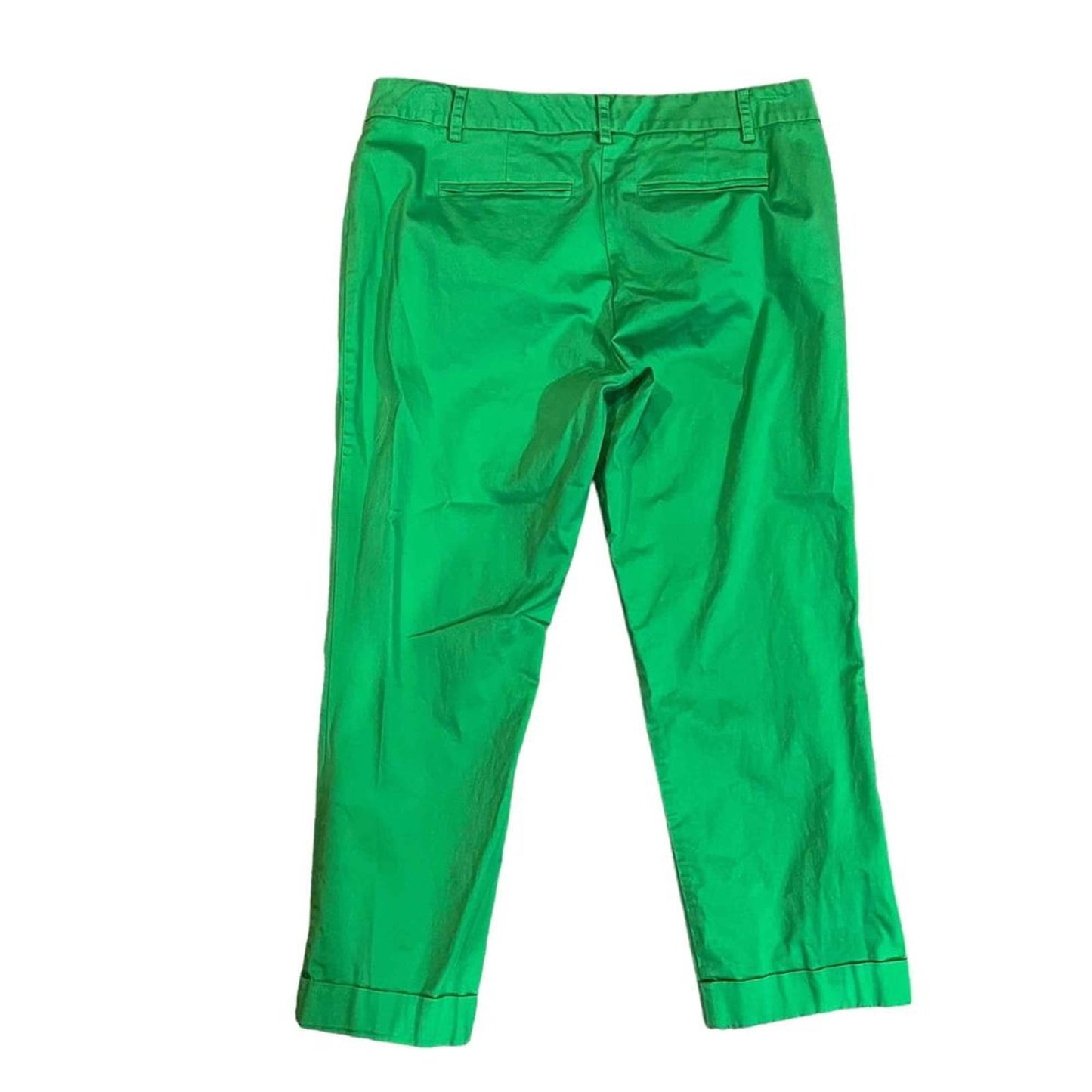 New York & Company Avenue Women's Size 6 Green Cropped Chino Straight Leg Pants