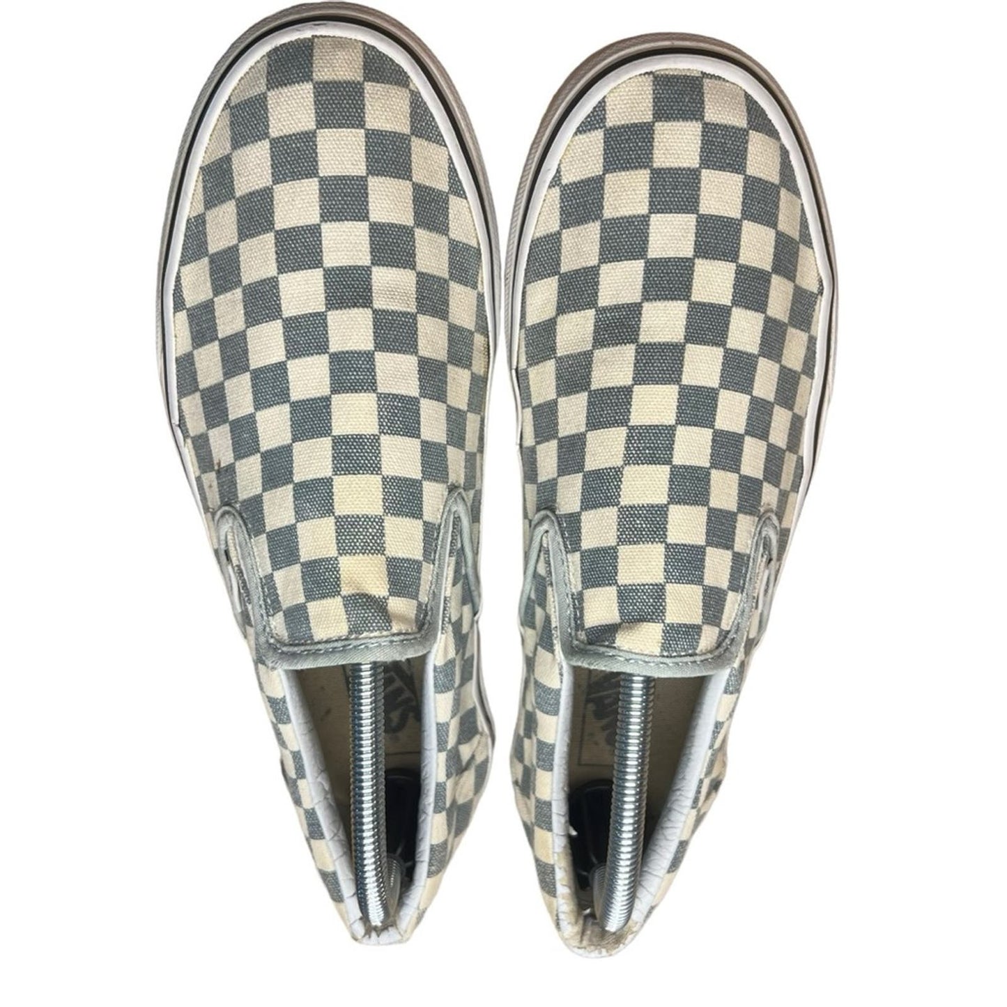 Vans Baby Blue/True White Checkerboard Slip-On Sneaker - Men's 9 / Women's 10.5