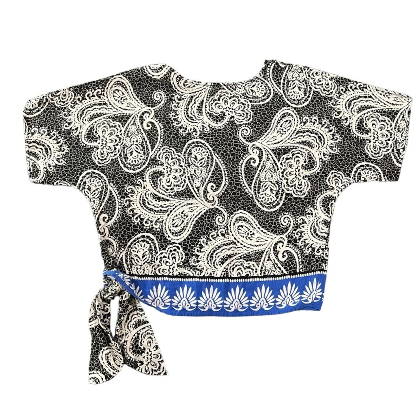 Melissa Paige Women's Paisley Top Side Tie waist Lightweight - Size XS