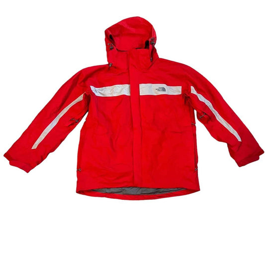 The North Face Men's Large HyVent DryVent Red Nylon Waterproof Hooded Jacket