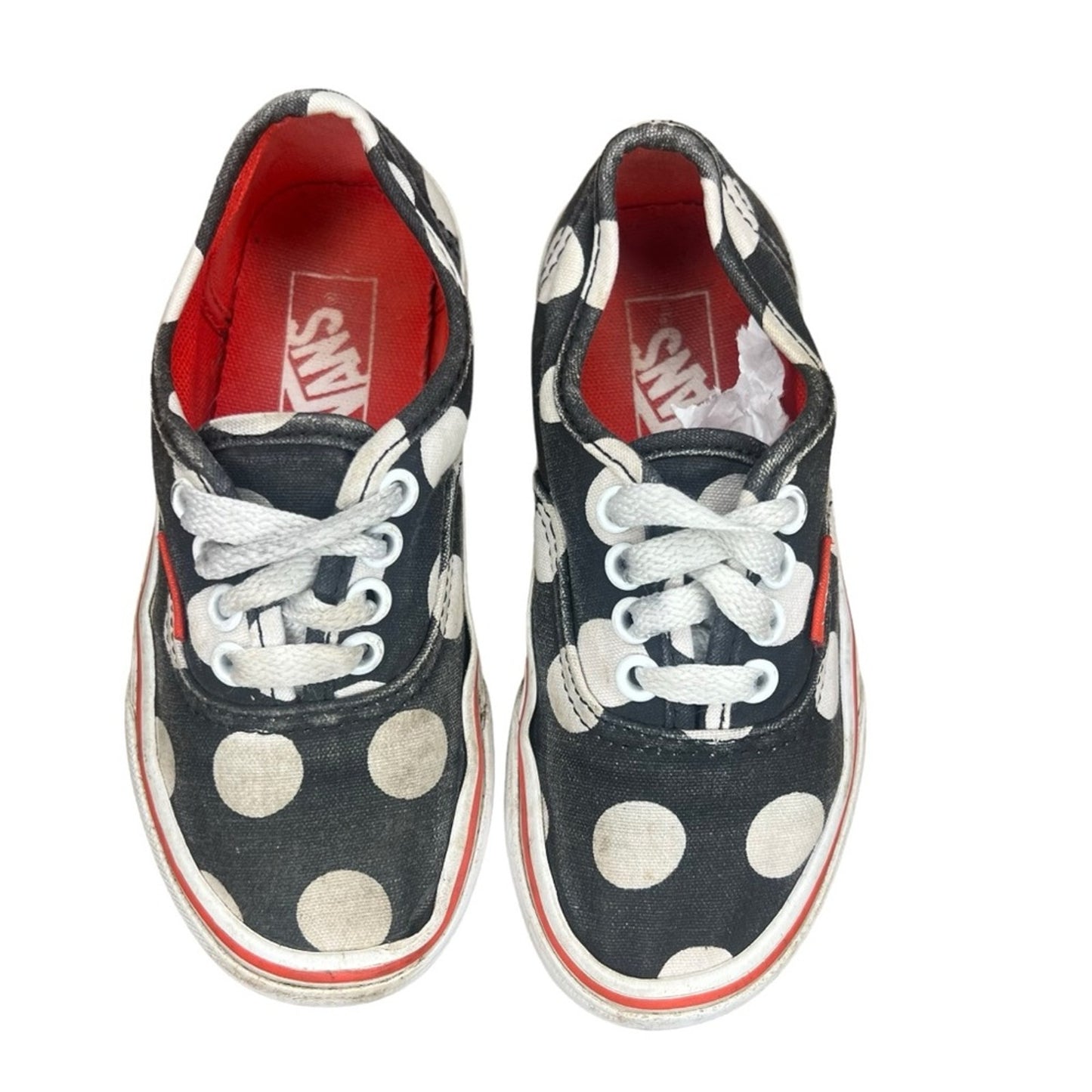 Vans Minnie Mouse Authentic Kids Sneakers Polka Dot Size 11