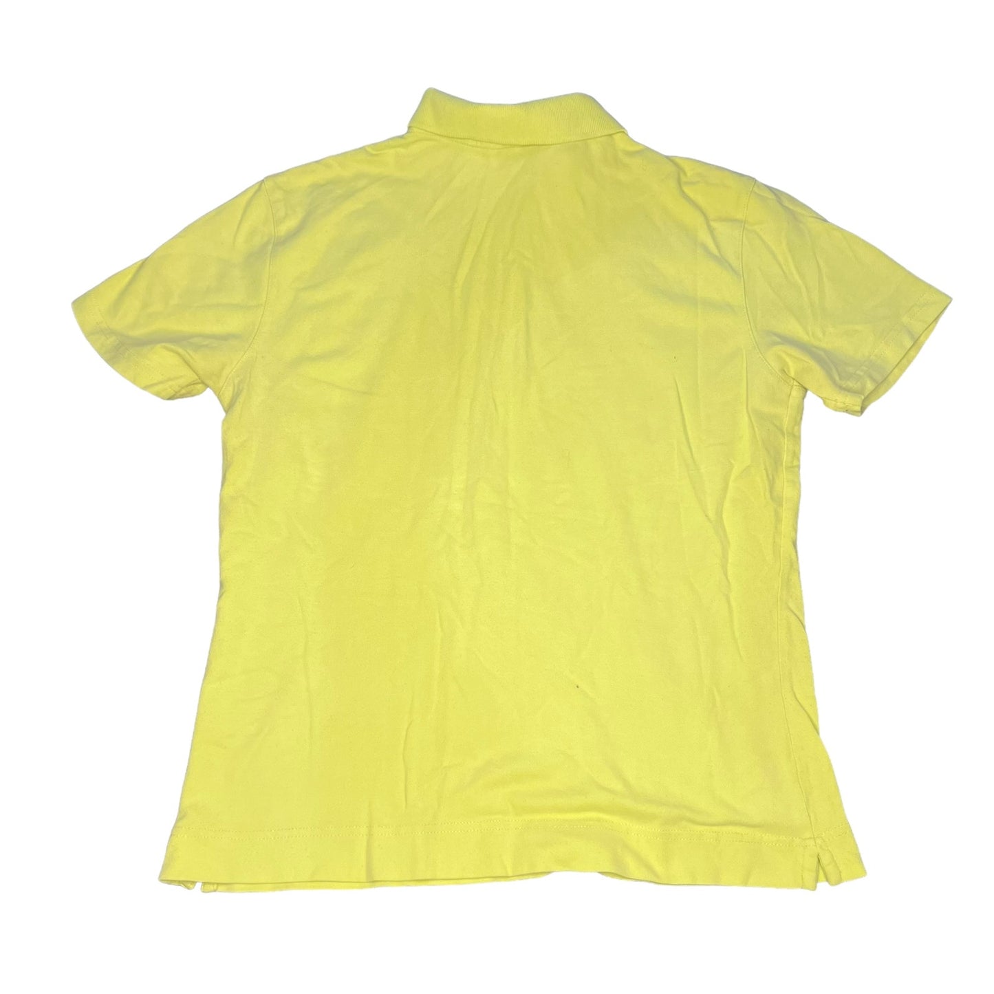 Talbots Women's Small Bright Yellow Short Sleeve Casual Spring Polo Shirt