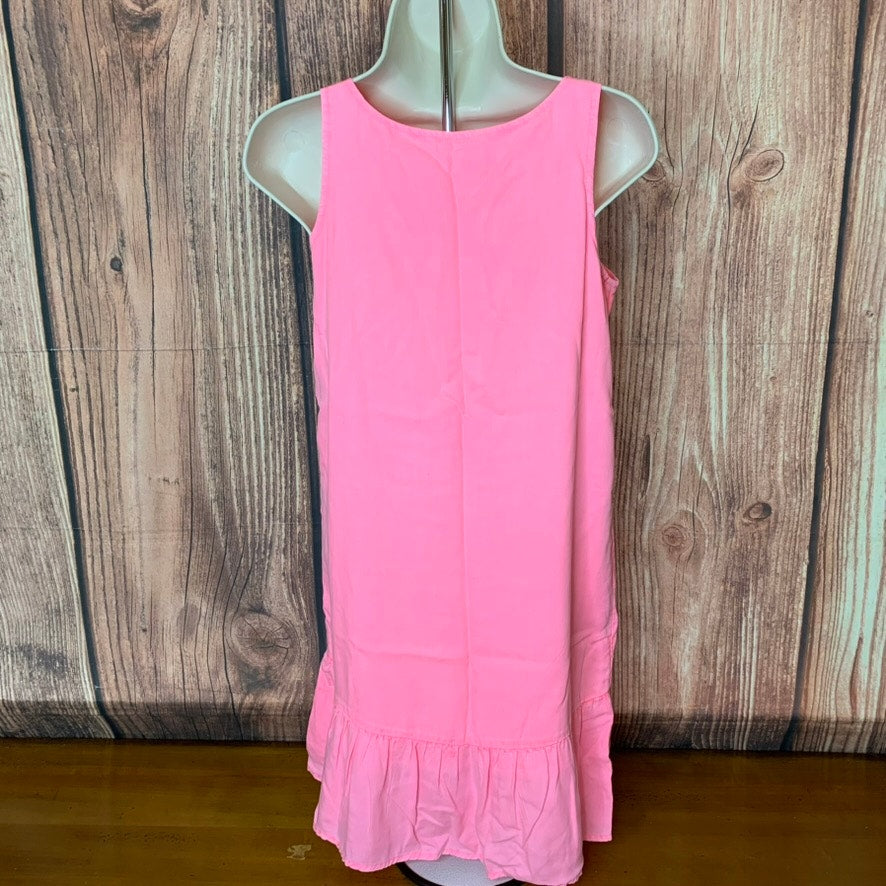 Vineyard Vines Girls Shift Dress Size Large Hot Pink Sleeveless