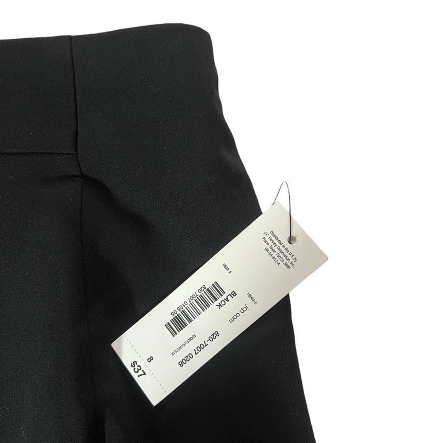 NWT Worthington Skirt Womens Size 8 Black Straight Pencil Knee Length Back Zip