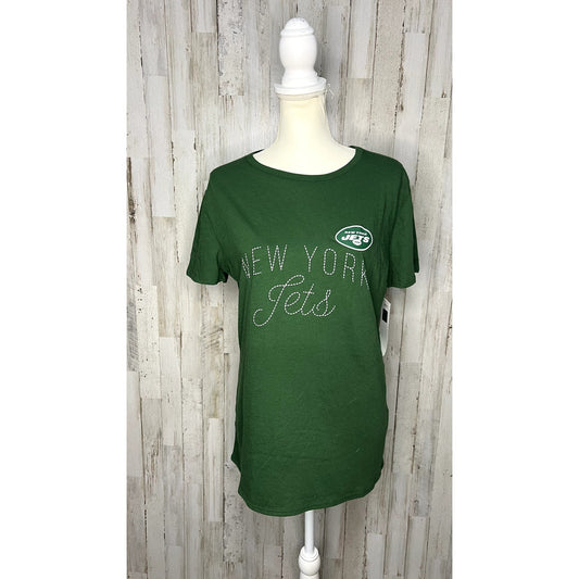 NWT NFL New York Jets Women's Medium Green Short Sleeve Crewneck T-Shirt