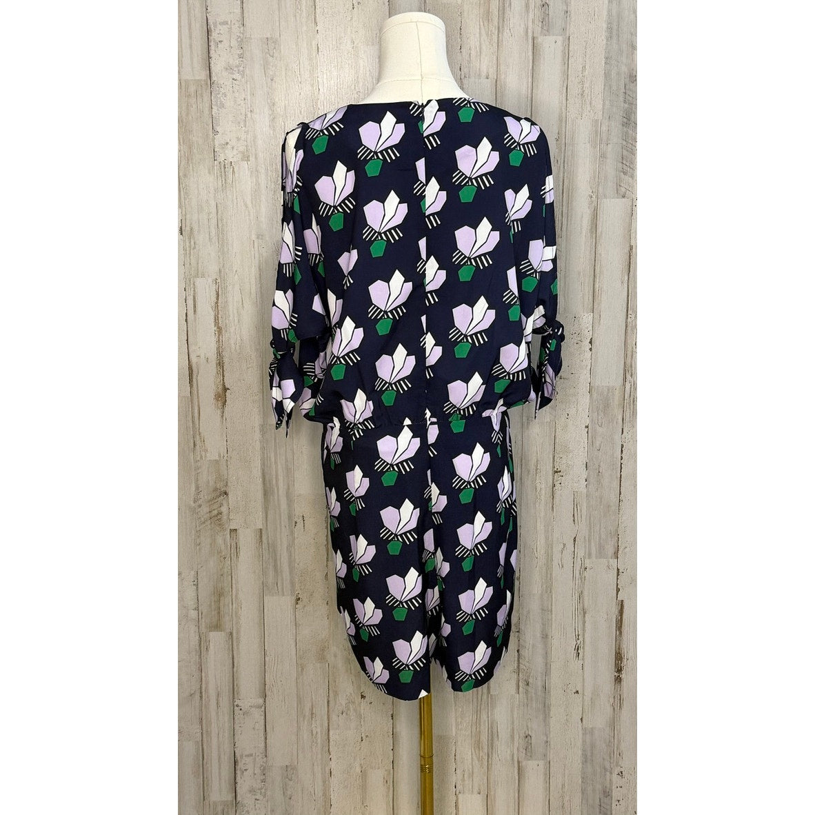 NWT MareMare Women's Cold-Shoulder Floral Romper Navy Size Large Party/Cocktail