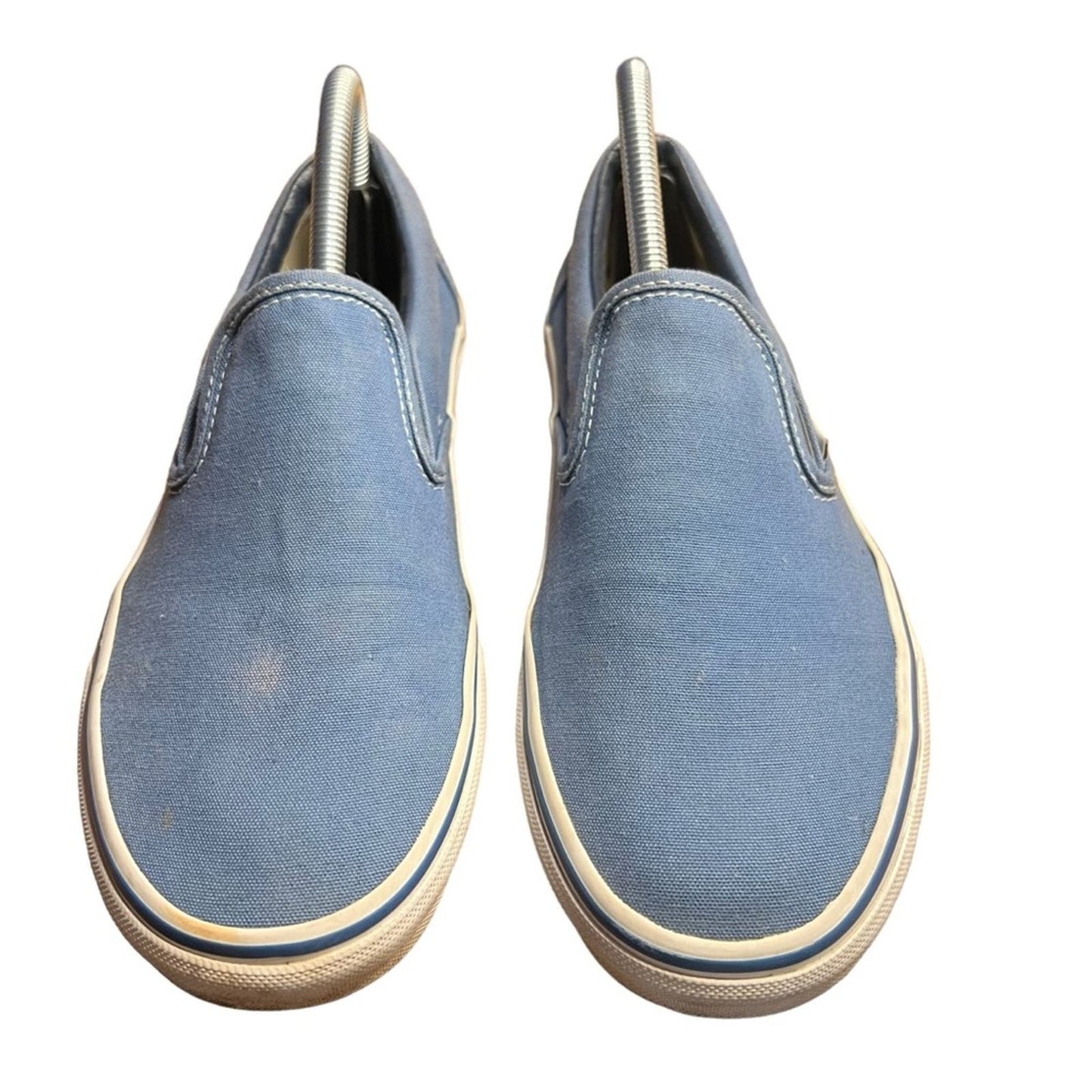 Vans Classic Blue/White Slip-on Shoes - Men's 7.5 / Women's 9.0