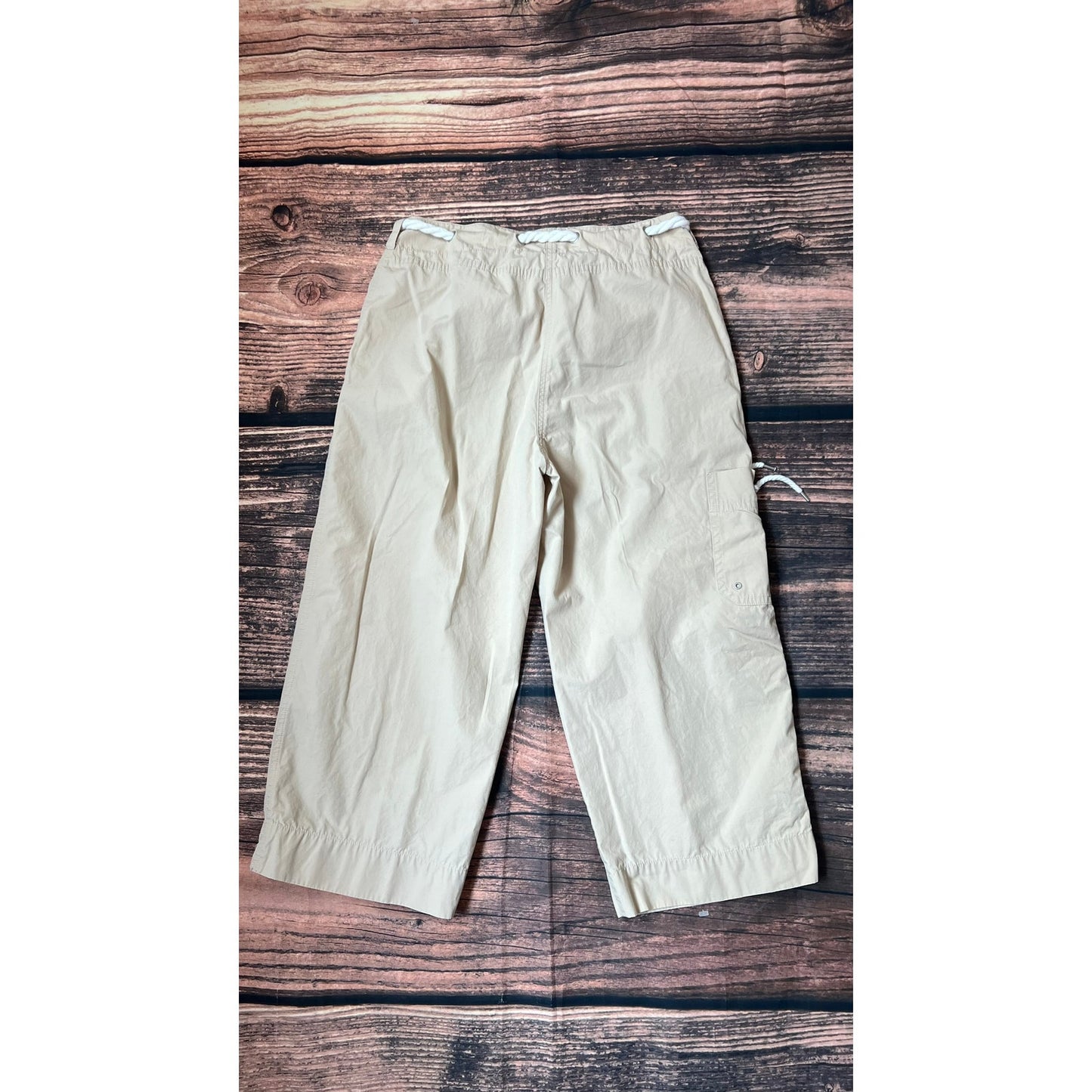 Lauren Ralph Lauren Women's Beige Capri Khaki Pants Size 4 Wide-Leg Casual