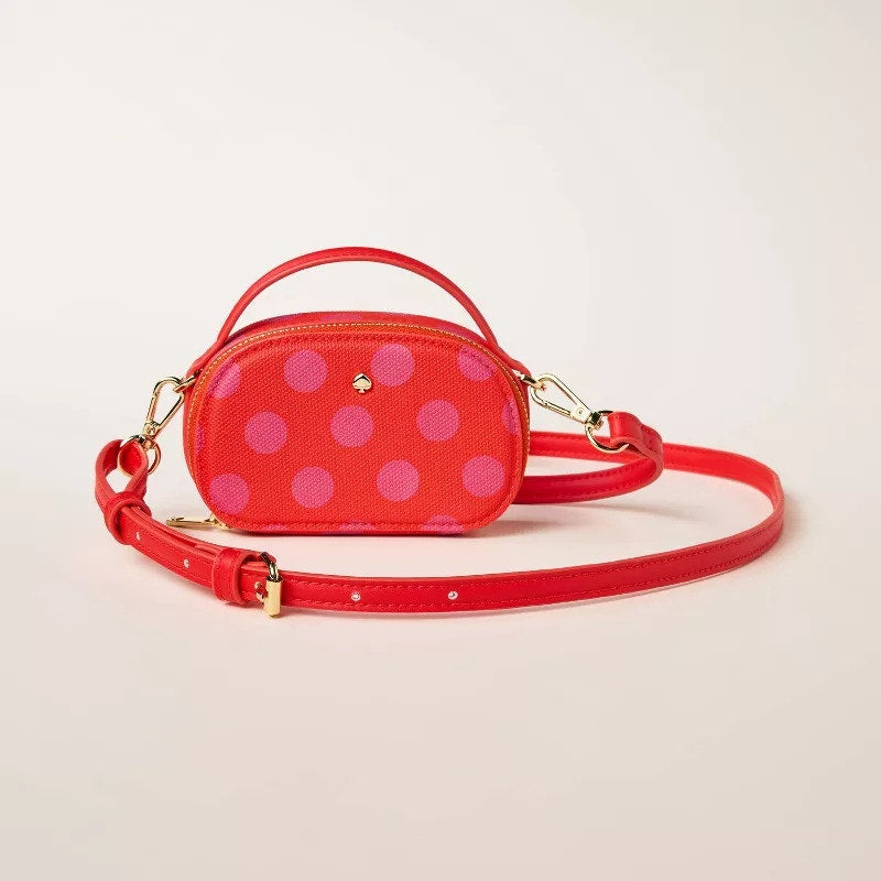 NWT Kate Spade X Target Pink Polka Dot Mini Crossbody Bag Detachable Strap
