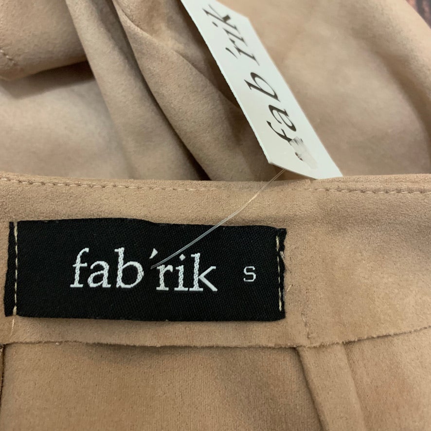 NWT Fab’rik Beige Suede Mini Skirt Size Small