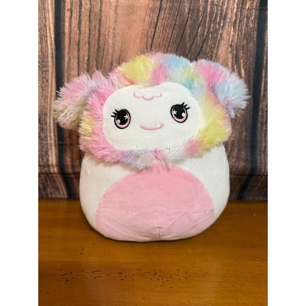 Squishmallow 10” Amare Rainbow Yeti Plush Toy Multicolor