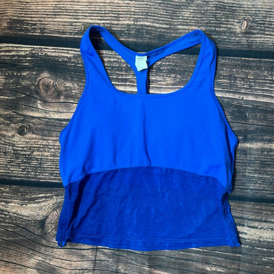 Fabletics Women's XL Blue Racerback Sports Bra Yoga Gym Activewear