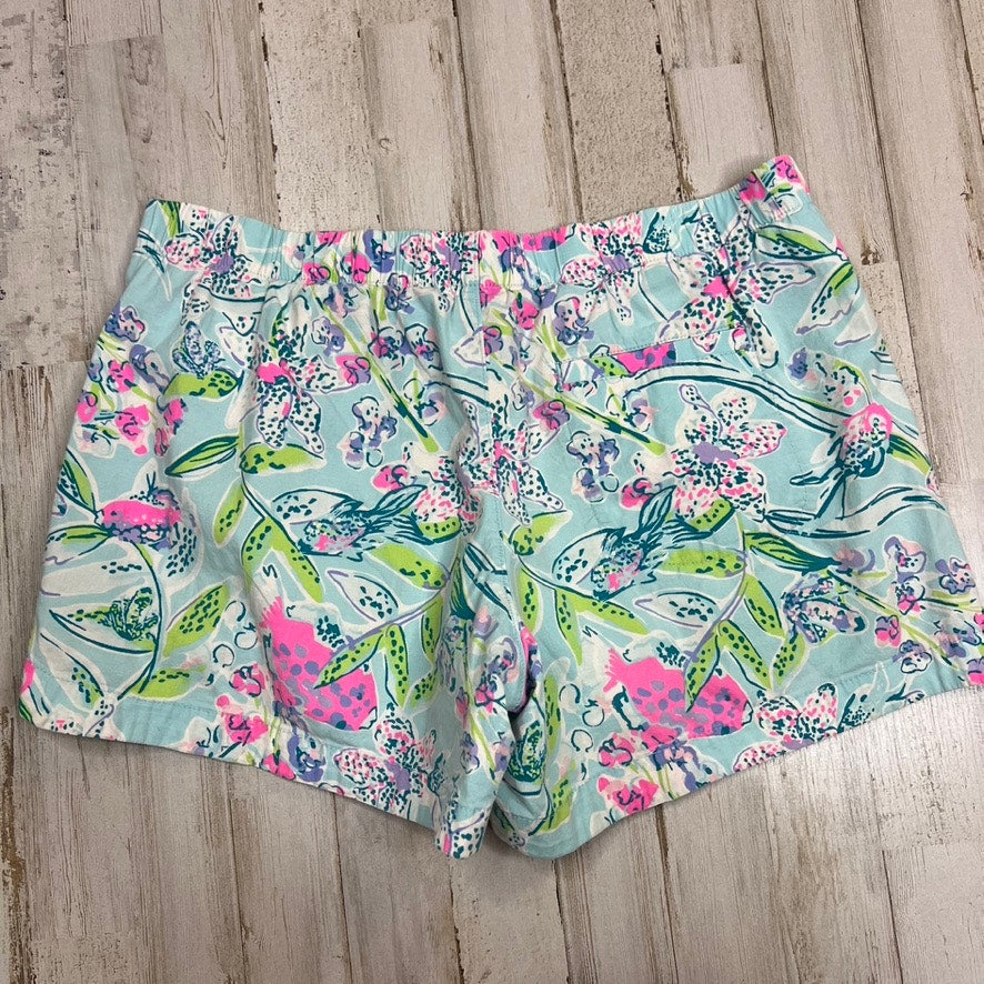 Lilly Pulitzer Ocean View Pull On Shorts Women’s Small Multicolor Floral Casual