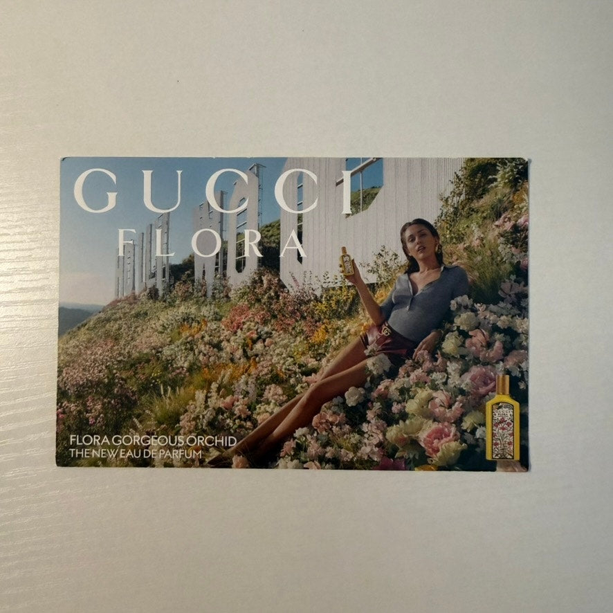 Gucci Flora Gorgeous Orchid Eau de Parfum Sample Card Scent Strip Promo