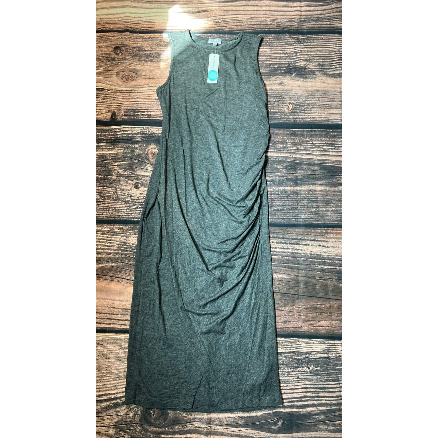 NWT AVLN Studio Women's Size Small Gray Sleeveless Knee Length Dress