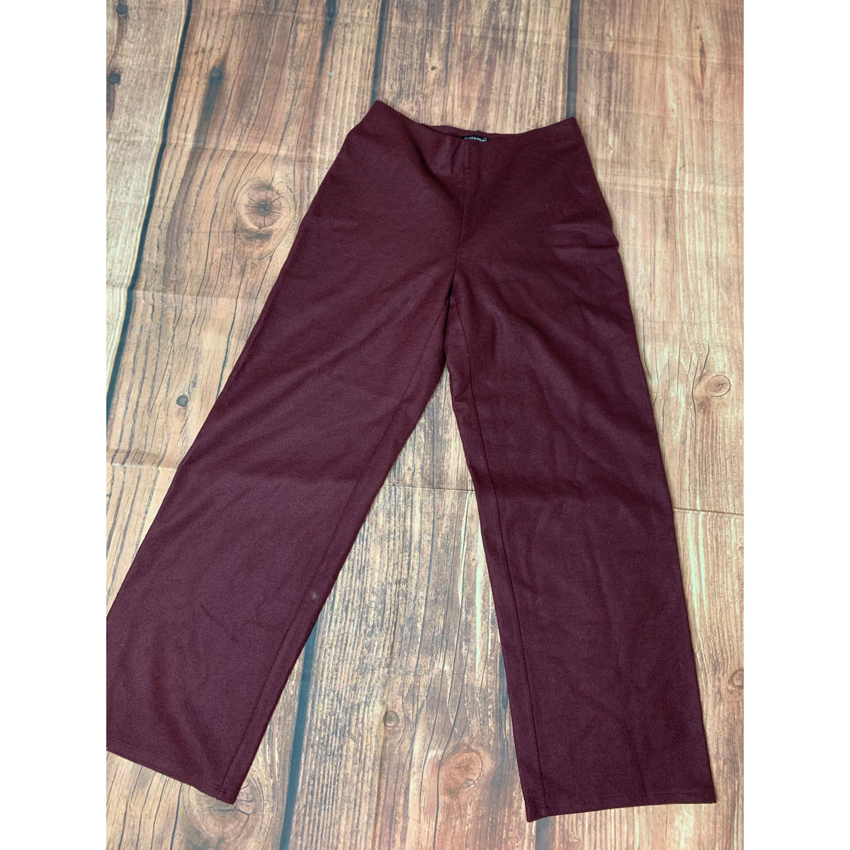 Eileen Fisher Pants Womens XS Burgundy Pull-On Straight Leg Workwear