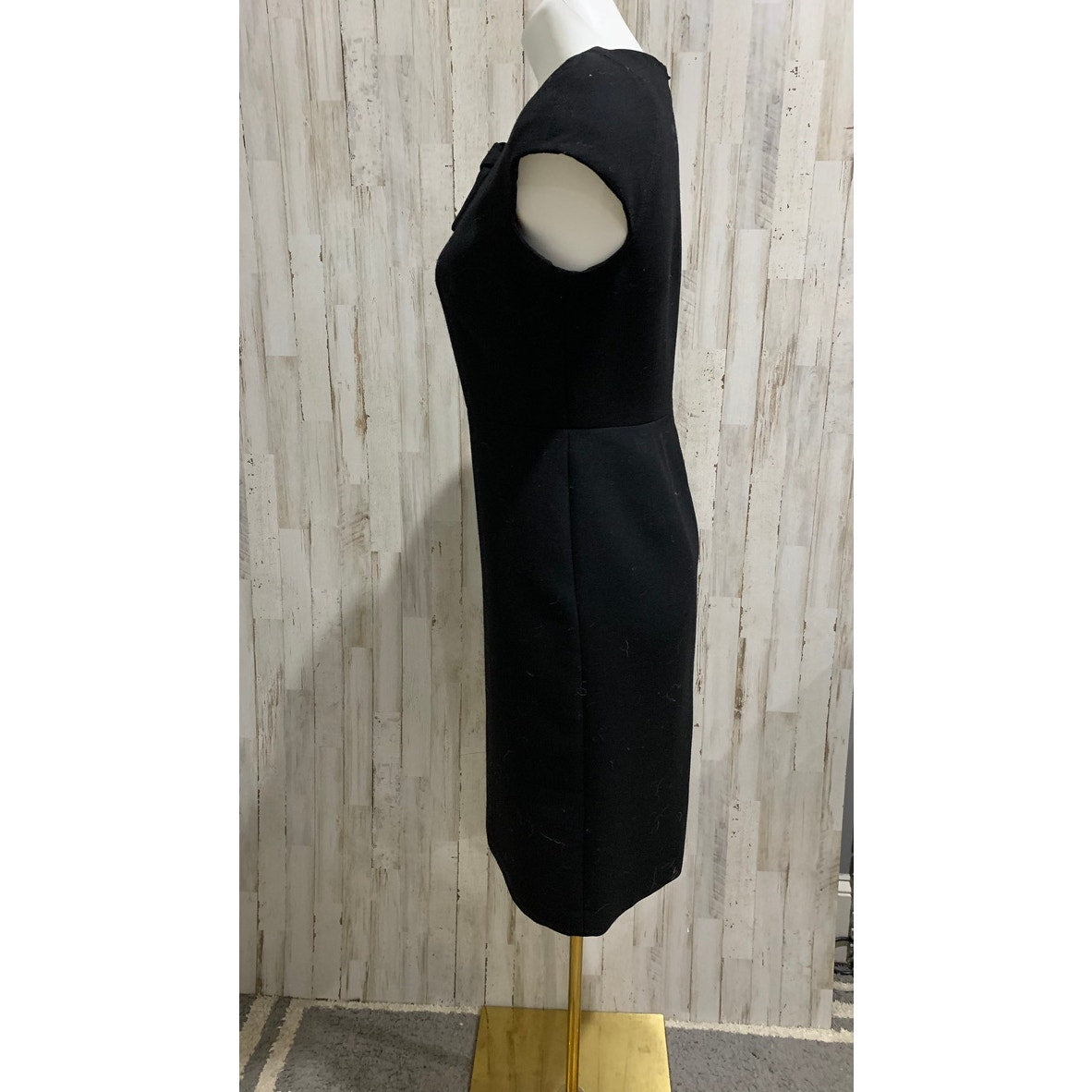 Talbots Dress Womens Size 4 Black Wool Sheath Knee Length