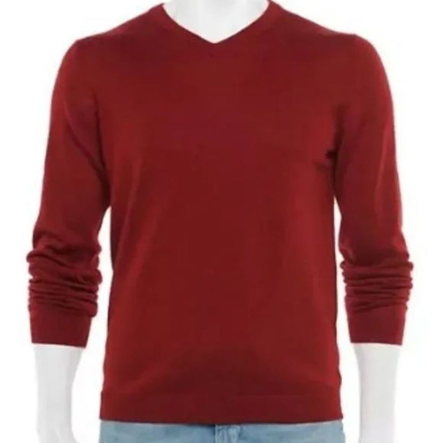 APT.9 Long Sleeve V-Neck Ribbed Cuffs Sweater Size Medium
