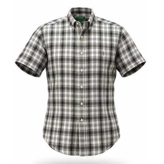 Lauren Ralph Lauren Shirt Mens Size Medium Black White Check Plaid Button Up