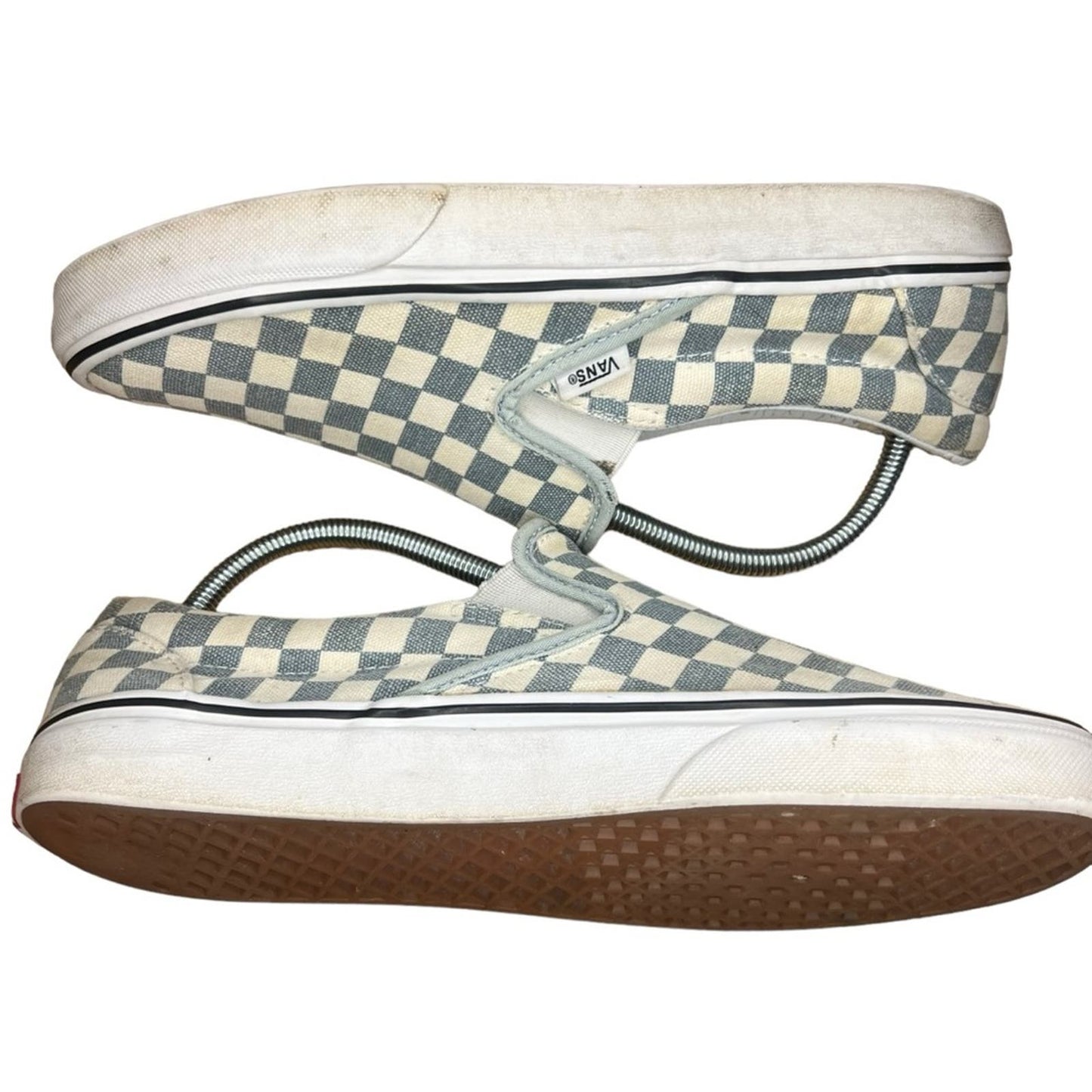 Vans Baby Blue/True White Checkerboard Slip-On Sneaker - Men's 9 / Women's 10.5