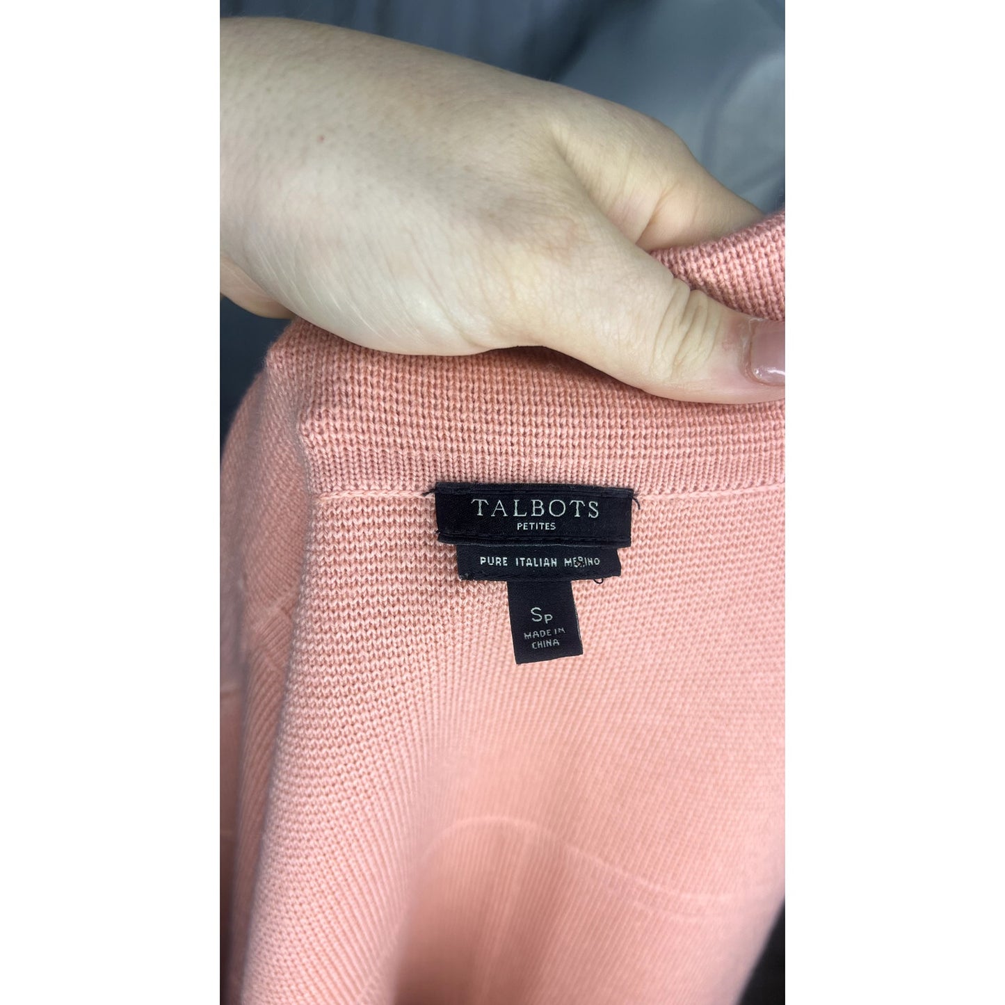 Talbots Women's Small Coral Merino Wool Long Sleeve Mock Neck Blazer Jacket