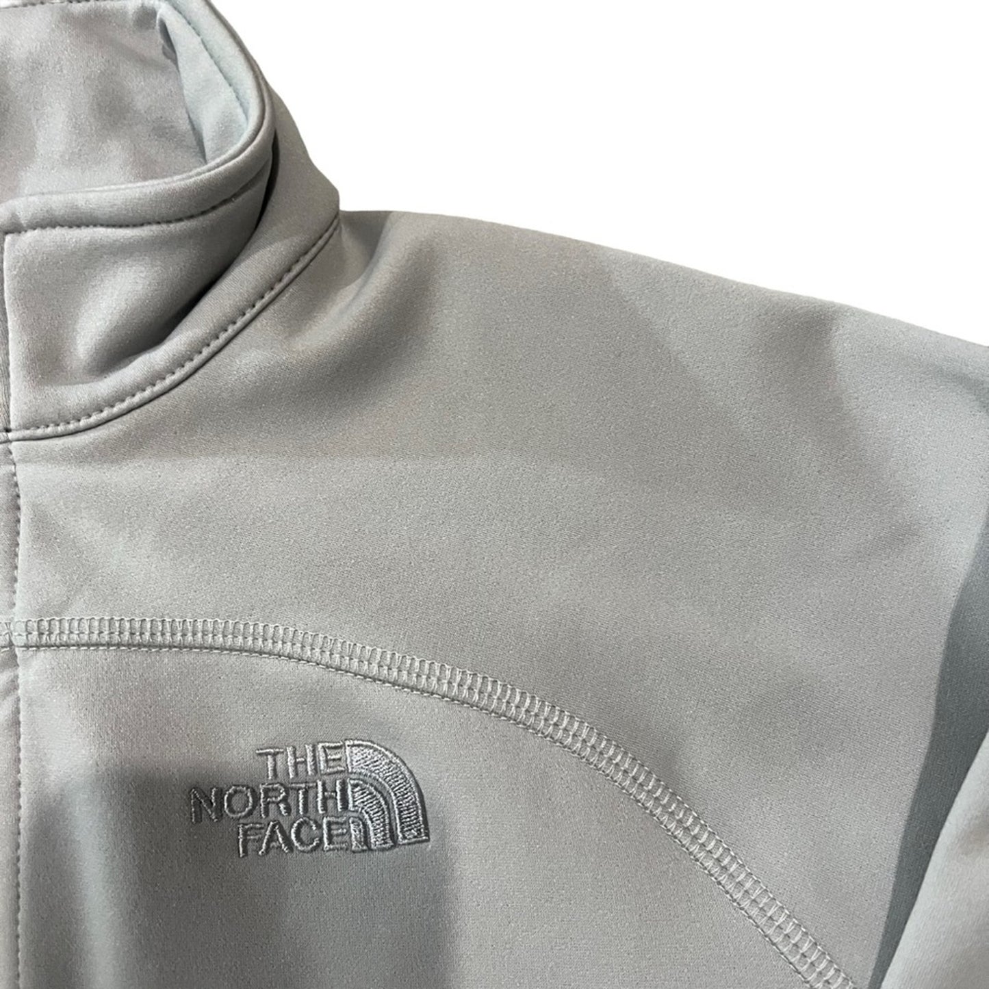 The North Face Jacket Womens Size Small Gray 1/4 Zip Fleece Pullover Stretch
