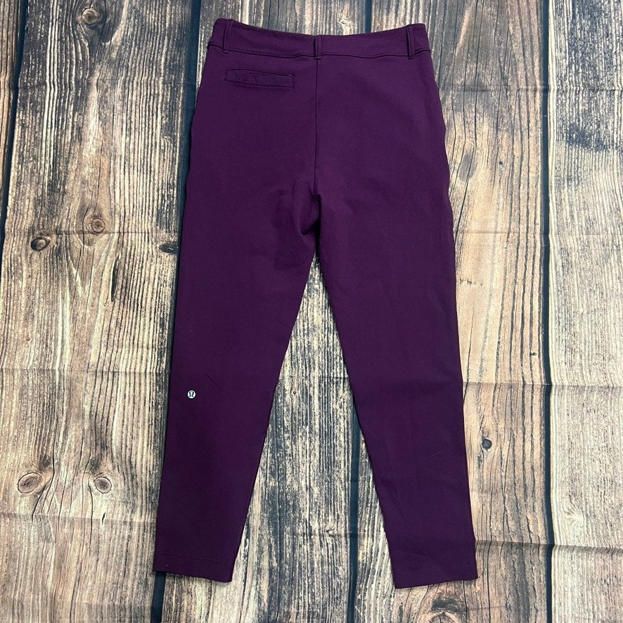 Lululemon Women's Size 6 Purple Tapered Stretchy HR Trousers Jogger Pants