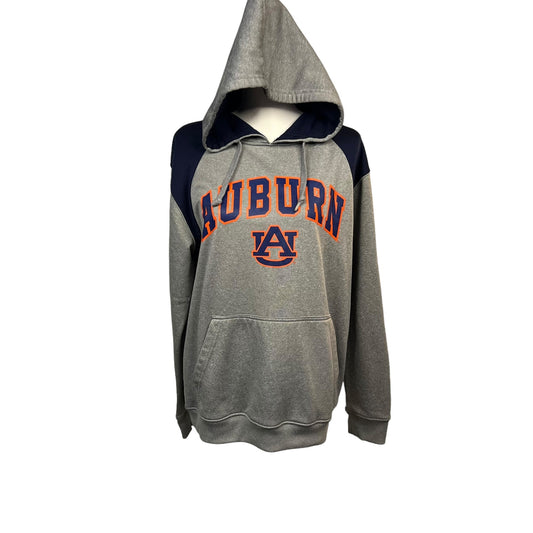 Men's Small Auburn Tigers Gray/Navy Pullover Hoodie Long Sleeve Kangaroo Pocket