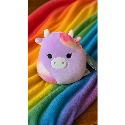Squishmallows Suri Sunset Cow Plush 5 in Tie-Dye Tag