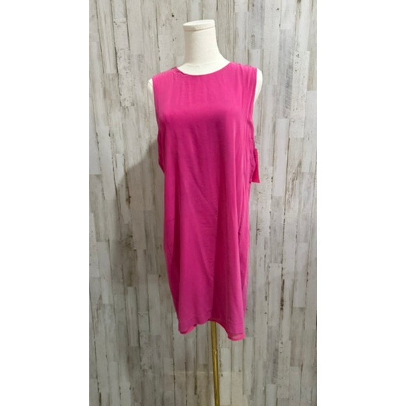 Cynthia Rowley Dress Women's Size 12 Pink Silk Sleeveless Shift Sheath Knee