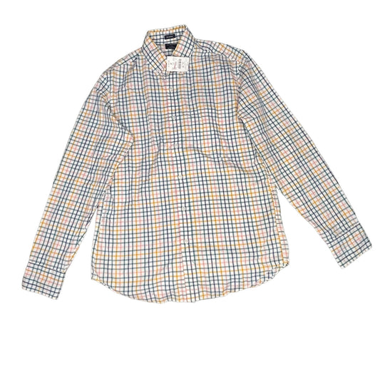 J.CREW Men's Small Plaid Flex Washed Long Sleeve Multicolored Button-Up Shirt