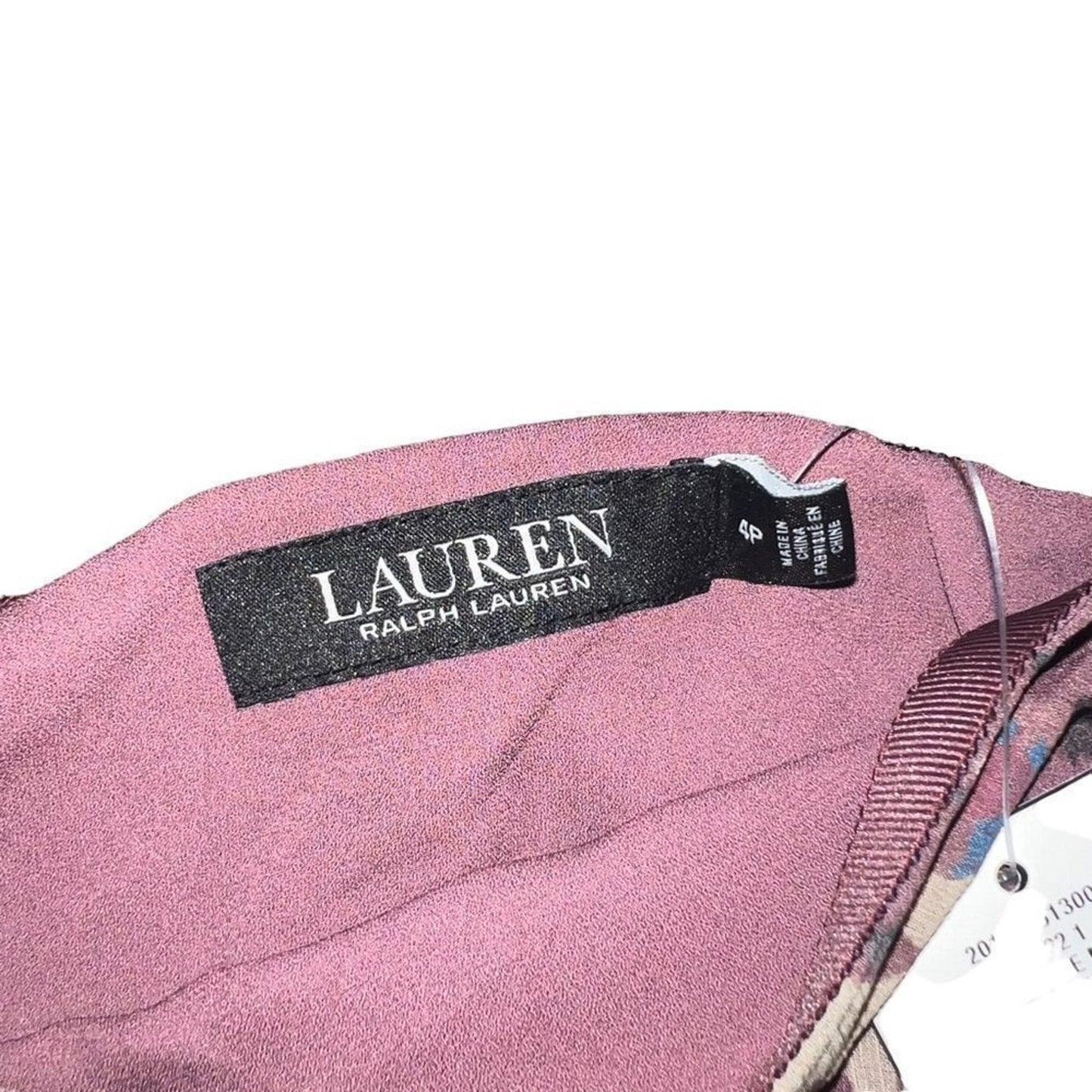NWT Lauren Ralph Lauren Skirt Womens Petite 4P Purple Floral Tiered Ruffle