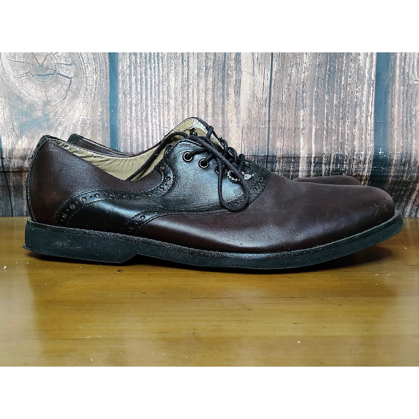 Johnston & Murphy Mens Oxford Dress Shoes Brown Brogue 11.5
