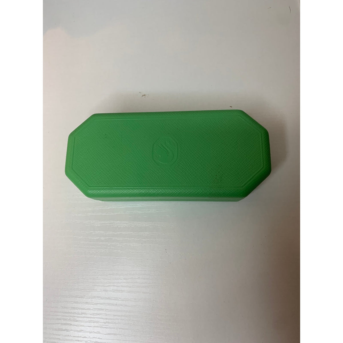 Swarovski Clamshell Eyeglasses Sunglasses Case Green Hinged Logo Interior