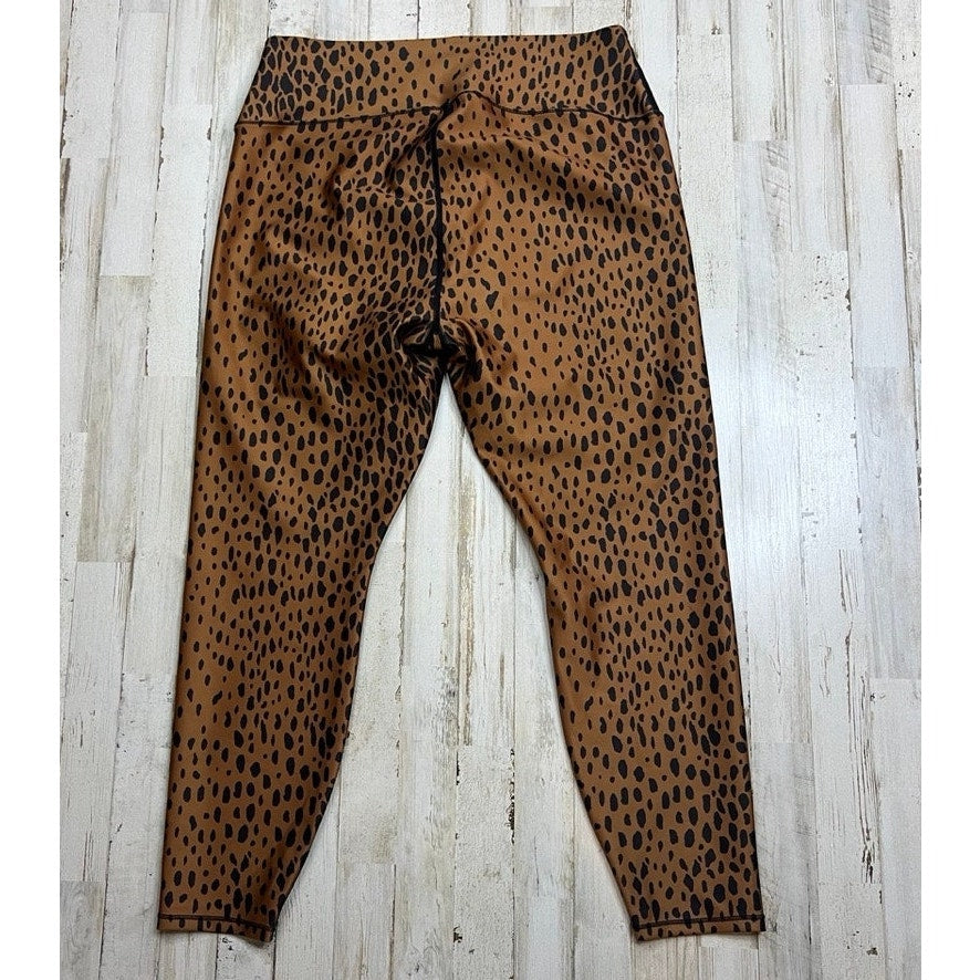 Good American Women's Size 5 (2XL) High Waisted Leopard Print Leggings