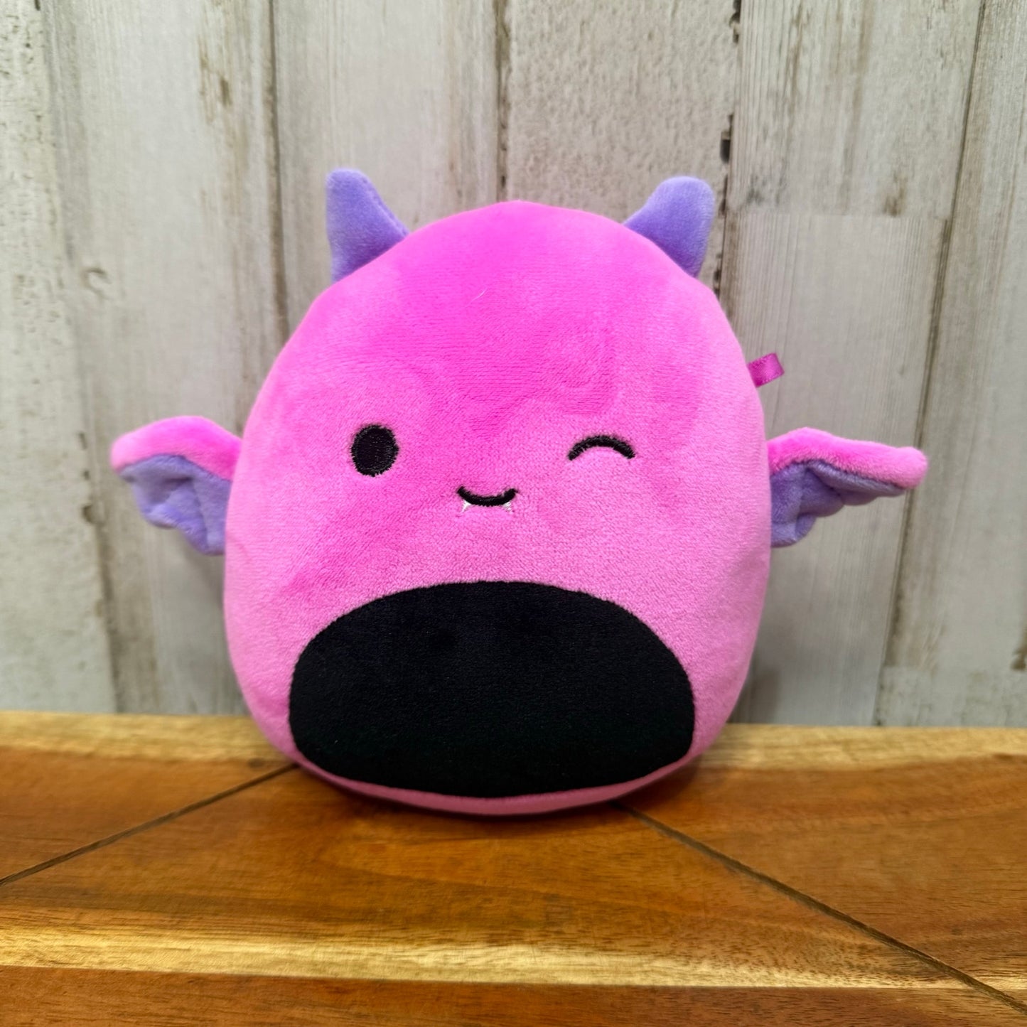 Squishmallows Wakisha Winking Devil Neon Pink Plush Small 6”
